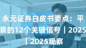永元证券白皮书要点：平台前景的12个关键信号｜2025观察